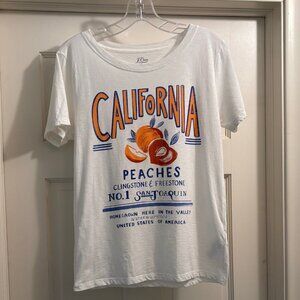 J. Crew Graphic California Peaches t-shirt Size: Small